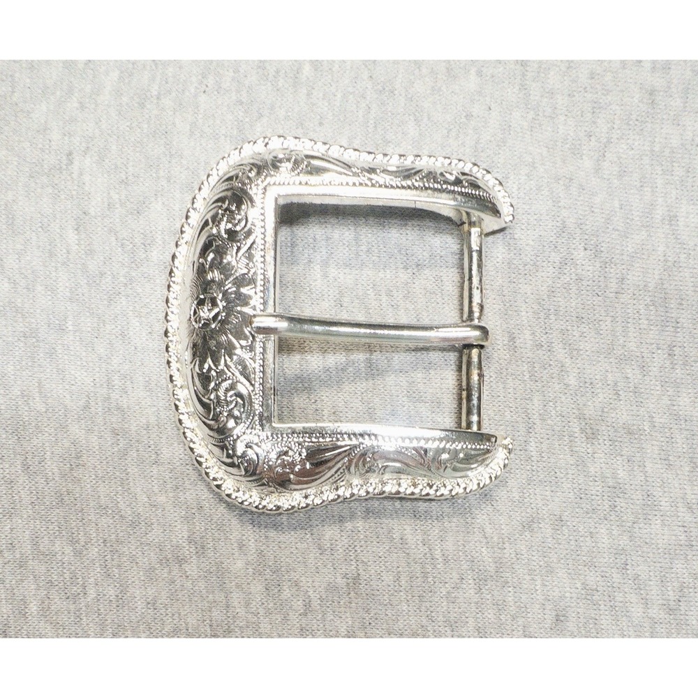 Silver Toneโ Womens Western Filigree Floral Scrolled Belt Buckle Rodeo Cowgirl